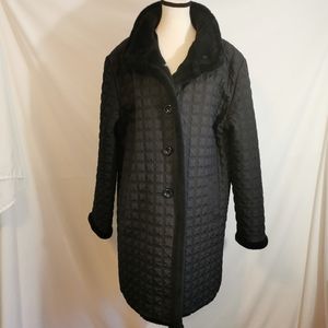 Nygard Black Quilted Coat